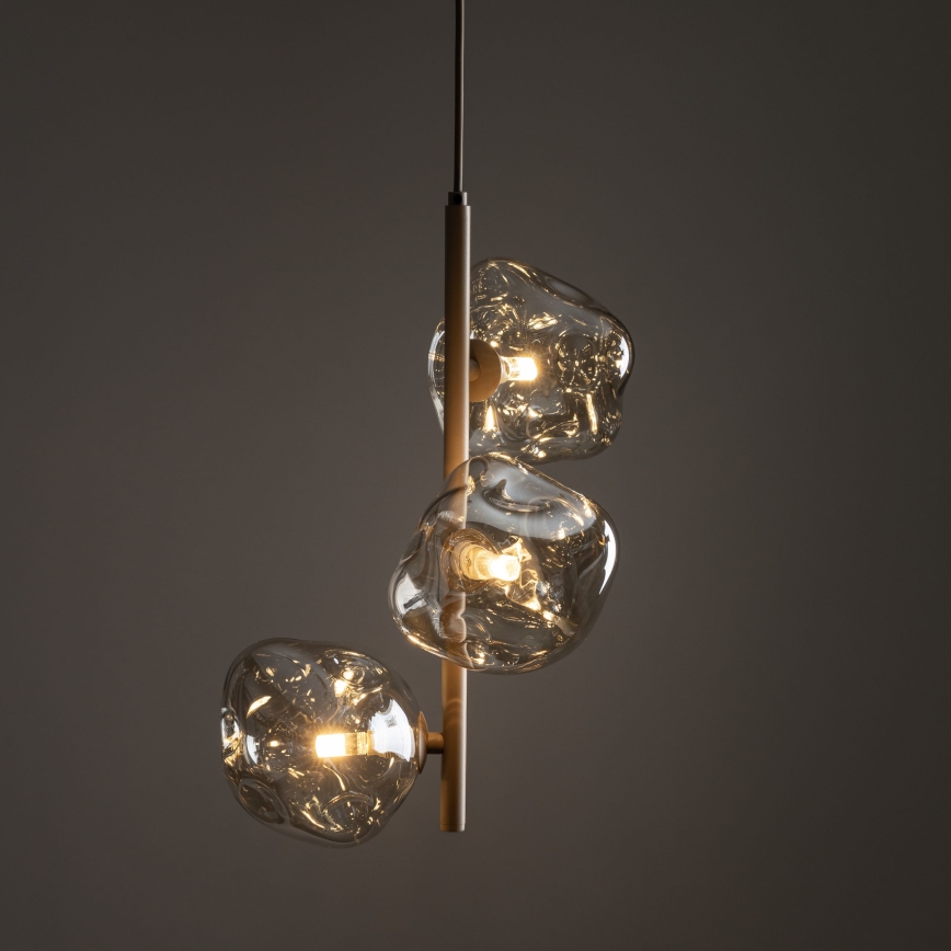 Pakaramā lampa ar vadu LAVA 3xG9/8W/230V bēša/dūmaina bēša