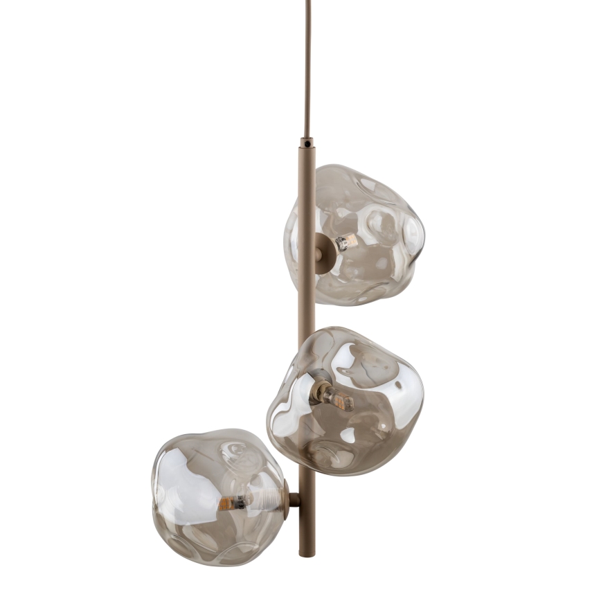 Pakaramā lampa ar vadu LAVA 3xG9/8W/230V bēša/dūmaina bēša