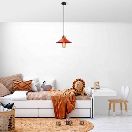 Pakaramā lampa ar vadu MANAVGAT 1xE27/40W/230V sarkana/brūna