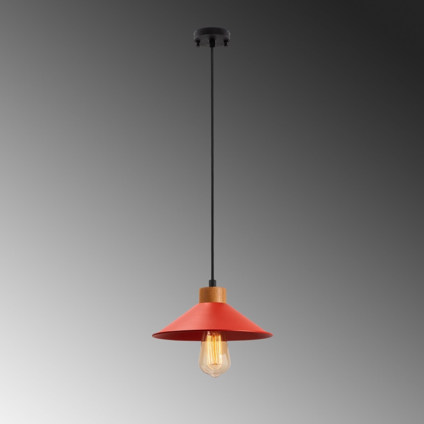 Pakaramā lampa ar vadu MANAVGAT 1xE27/40W/230V sarkana/brūna