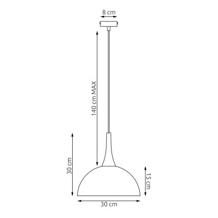Pakaramā lampa ar vadu NAUTICA 1xGX53/12W/230V bēša