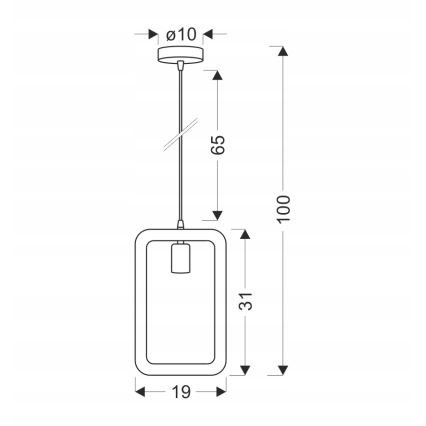 Pakaramā lampa ar vadu OSTOR 1xE27/40W/230V bēša/melna