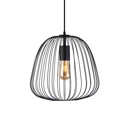 Pakaramā lampa ar vadu OVELLA 1xE27/15W/230V Ø 36 cm melna
