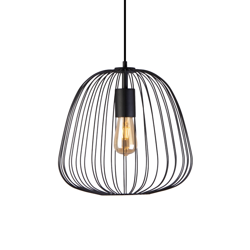 Pakaramā lampa ar vadu OVELLA 1xE27/15W/230V Ø 36 cm melna