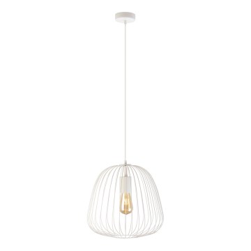 Pakaramā lampa ar vadu OVELLA 1xE27/15W/230V Ø36 cm krēmkrāsas