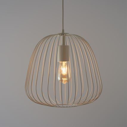 Pakaramā lampa ar vadu OVELLA 1xE27/15W/230V Ø36 cm krēmkrāsas