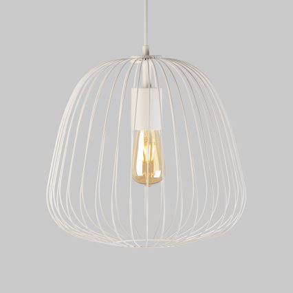 Pakaramā lampa ar vadu OVELLA 1xE27/15W/230V Ø36 cm krēmkrāsas