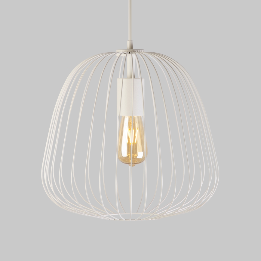 Pakaramā lampa ar vadu OVELLA 1xE27/15W/230V Ø36 cm krēmkrāsas