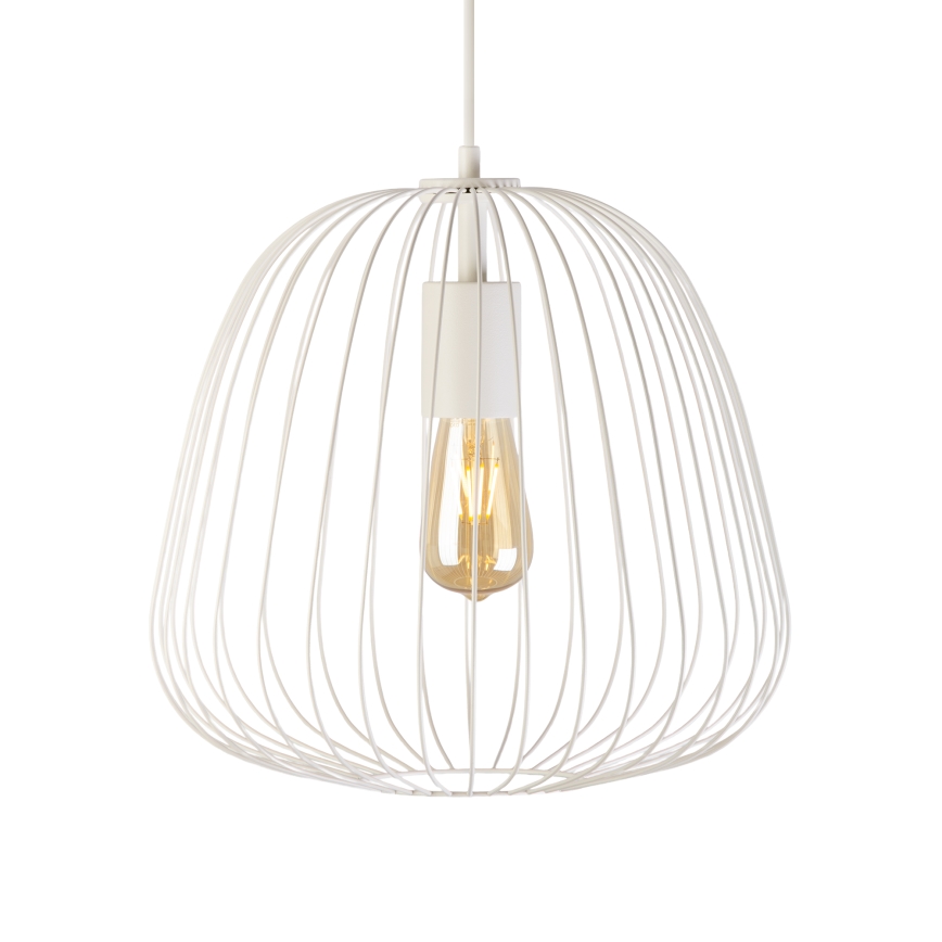 Pakaramā lampa ar vadu OVELLA 1xE27/15W/230V Ø36 cm krēmkrāsas