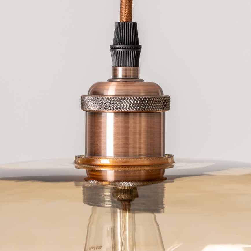 Pakaramā lampa ar vadu SEVENTIES E27/60W/230V dūmaina/brūna