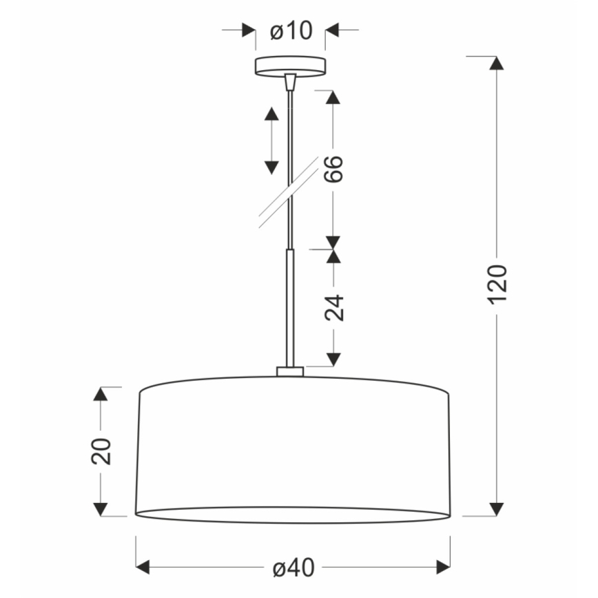 Pakaramā lampa ar vadu VANTI 1xE27/40W/230V ķieģeļu krāsā