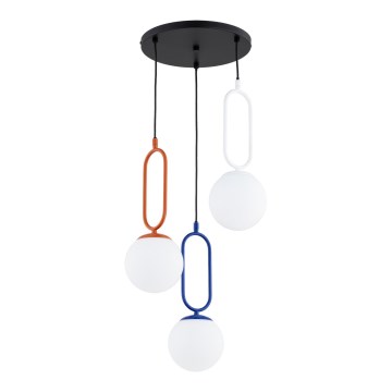 Pakaramā lampa ar vadu VAVIL 3xE27/15W/230V daudzkrāsaina