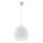 Pakaramā lampa BALL uz troses 1xE27/15W/230V Ø 30 cm balta/spīdīgs hroms