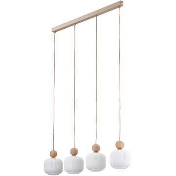 Pakaramā lampa BALLO 4xE14/10W/230V bēša