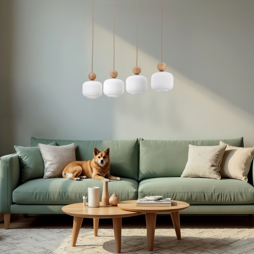 Pakaramā lampa BALLO 4xE14/10W/230V bēša
