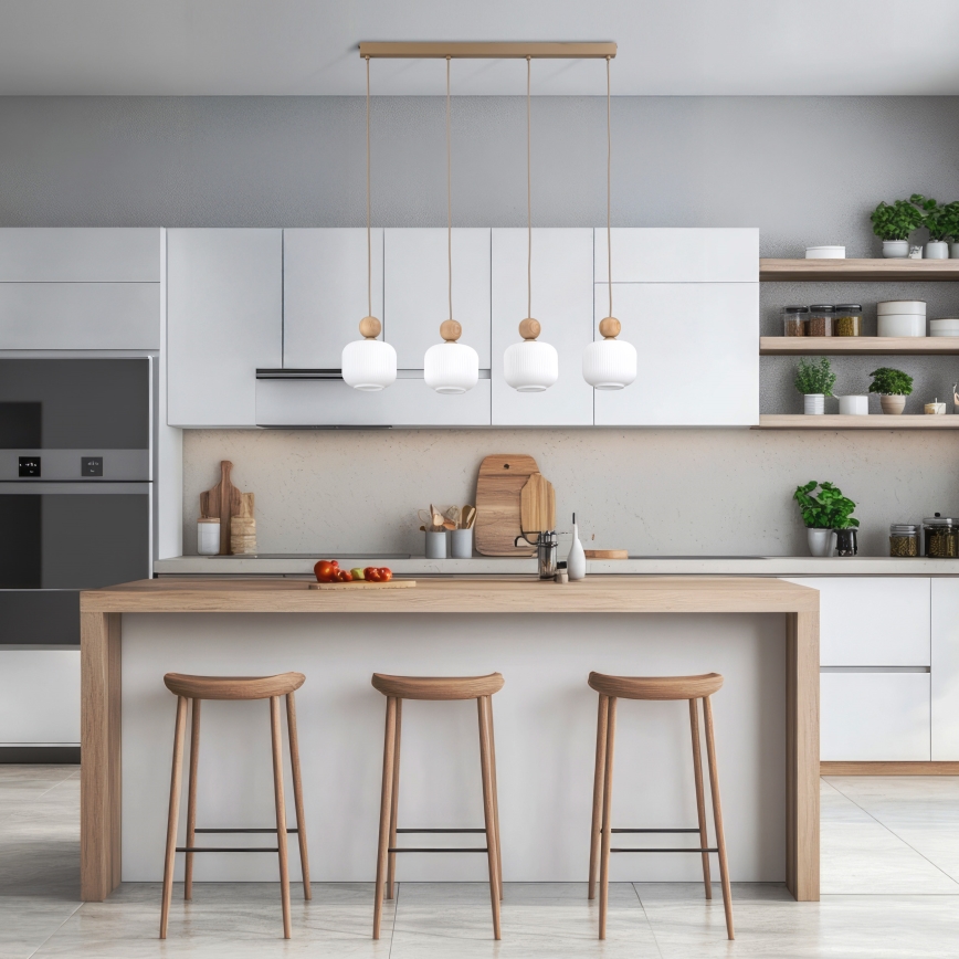 Pakaramā lampa BALLO 4xE14/10W/230V bēša