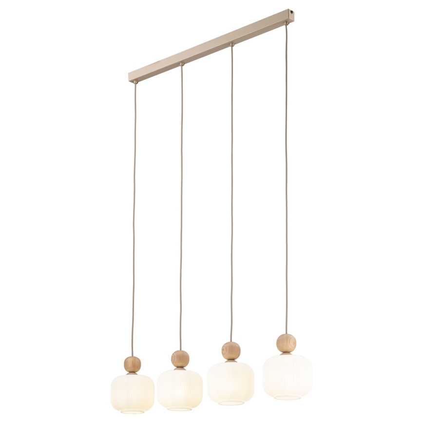 Pakaramā lampa BALLO 4xE14/10W/230V bēša