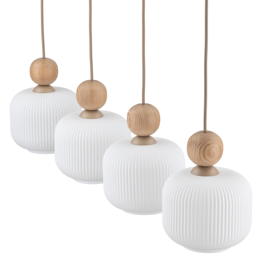 Pakaramā lampa BALLO 4xE14/10W/230V bēša