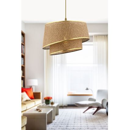 Pakaramā lampa BARETTE 1xE27/60W/230V brūna/zelta