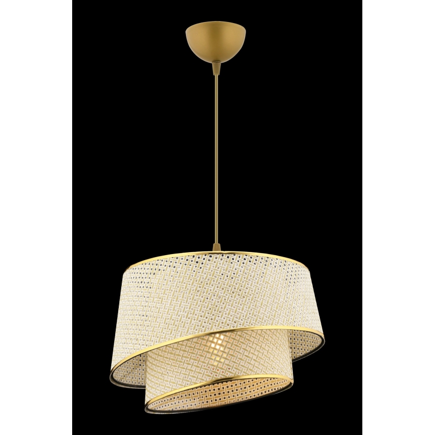Pakaramā lampa BARETTE 1xE27/60W/230V, krēmkrāsaina/zeltaina