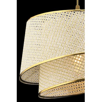 Pakaramā lampa BARETTE 1xE27/60W/230V, krēmkrāsaina/zeltaina