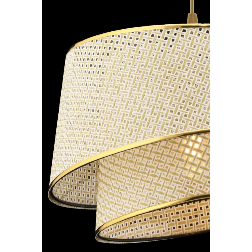 Pakaramā lampa BARETTE 1xE27/60W/230V, krēmkrāsaina/zeltaina