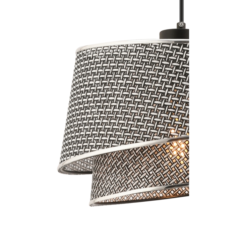 Pakaramā lampa BARETTE 1xE27/60W/230V pelēka/spīdīgs hroms