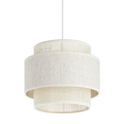 Pakaramā lampa BOHO ar vadu 1xE27/60W/230V Ø 20 cm krēmkrāsa/džuta