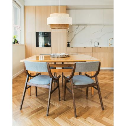 Pakaramā lampa BOHO uz vada 1xE27/60W/230V Ø 40 cm balta/džuta