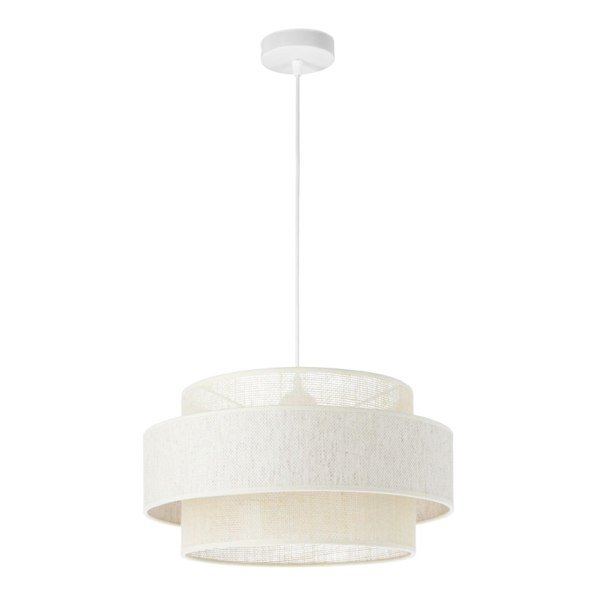 Pakaramā lampa BOHO uz vada 1xE27/60W/230V Ø 40 cm krēmkrāsas ar džutas apdari