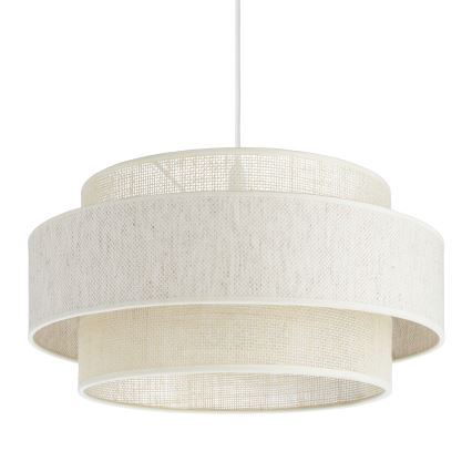 Pakaramā lampa BOHO uz vada 1xE27/60W/230V Ø 40 cm krēmkrāsas ar džutas apdari