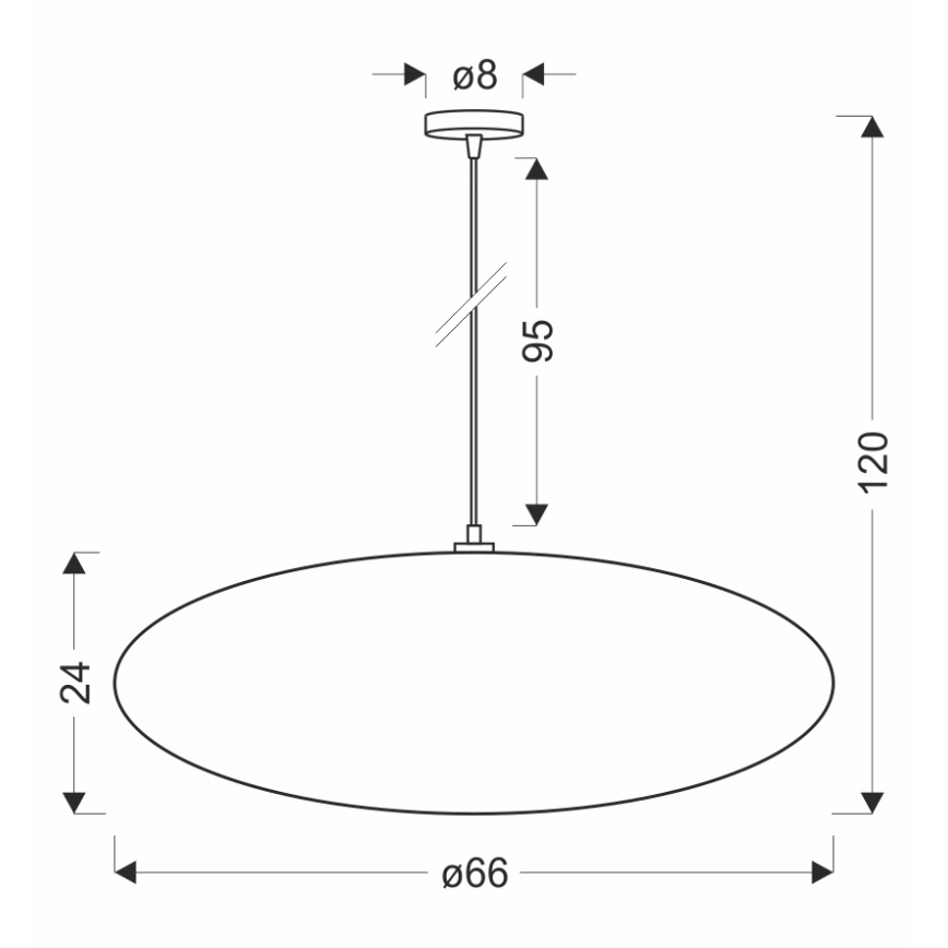 Pakaramā lampa CAFEE uz vada 1xE27/40W/230V Ø 66 cm brūna