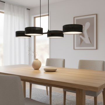 Pakaramā lampa DRUMZ ar kabeli 4xE14/10W/230V, melna