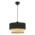 Pakaramā lampa ECHO ar vadu 1xE27/60W/230V melna/bēša