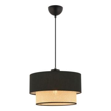 Pakaramā lampa ECHO ar vadu 1xE27/60W/230V melna/bēša