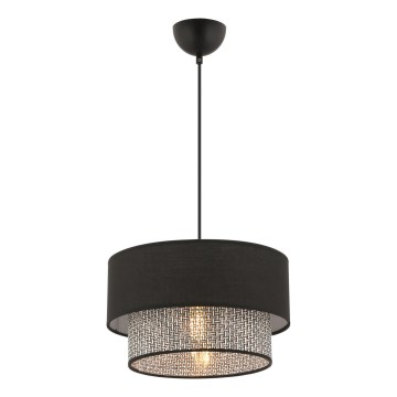 Pakaramā lampa ECHO ar vadu 1xE27/60W/230V melna/pelēka