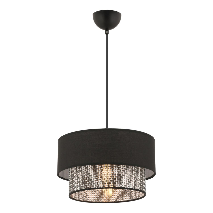 Pakaramā lampa ECHO ar vadu 1xE27/60W/230V melna/pelēka
