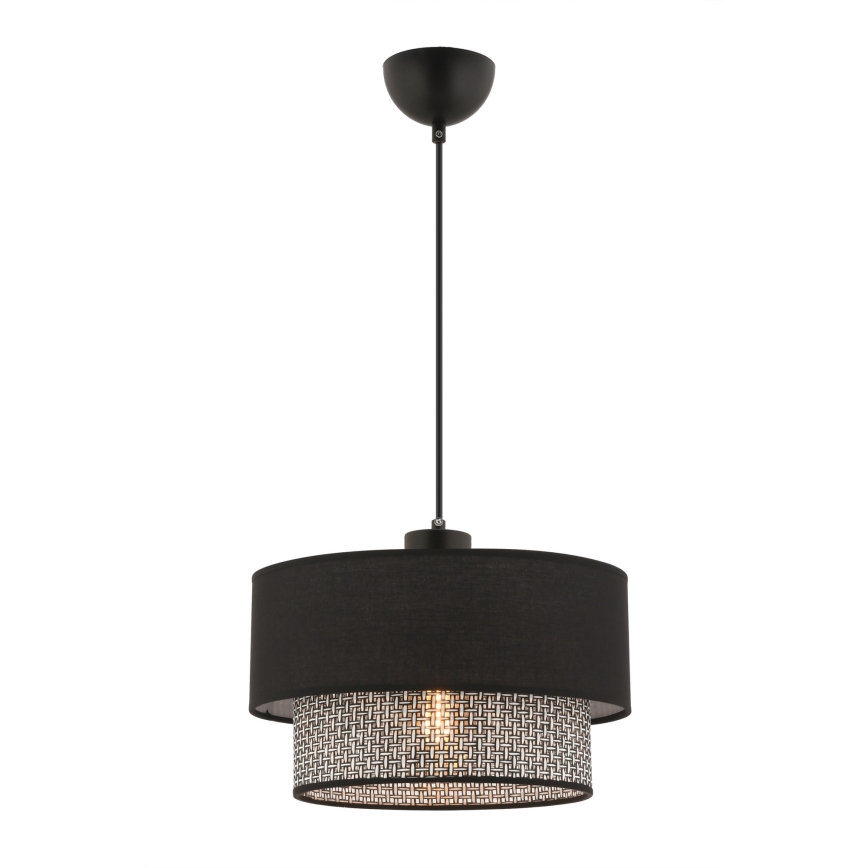 Pakaramā lampa ECHO ar vadu 1xE27/60W/230V melna/pelēka