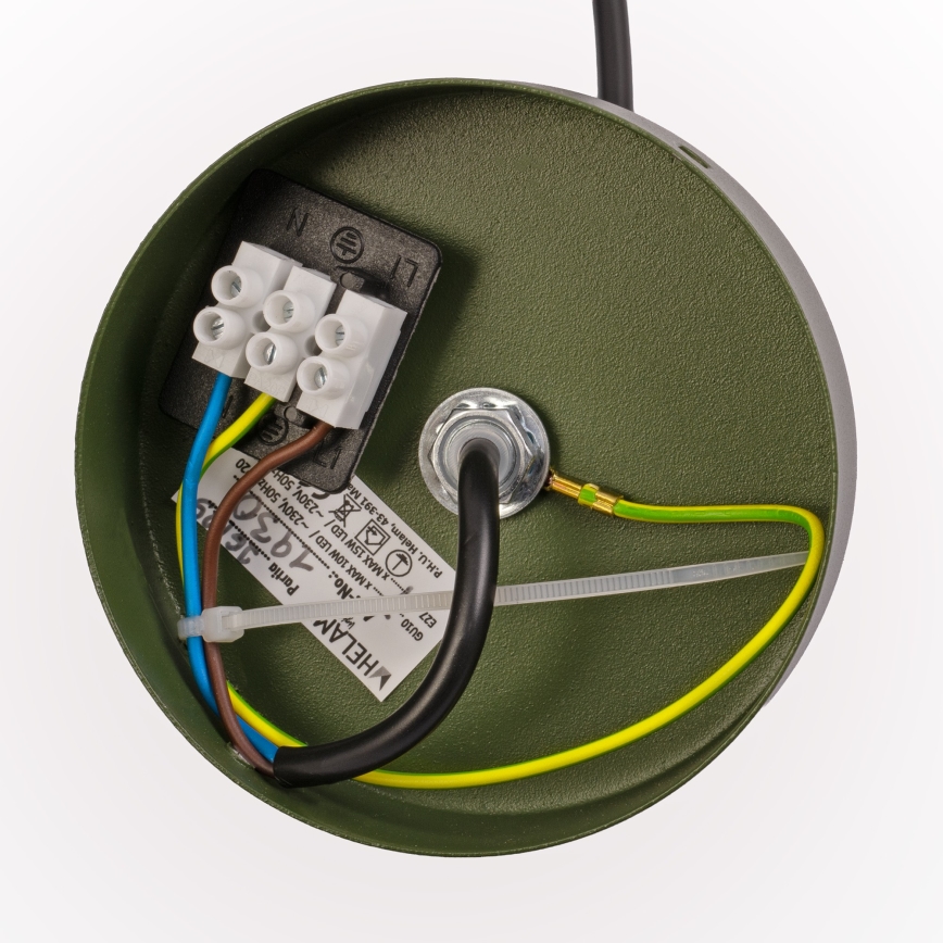 Pakaramā lampa ETNA II 1xE27/15W/230V Ø 25 cm, zaļa