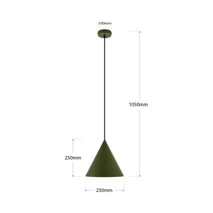 Pakaramā lampa ETNA II 1xE27/15W/230V Ø 25 cm, zaļa