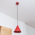 Pakaramā lampa ETNA II ar vadu 1xE27/15W/230V Ø 18,5 cm sarkana