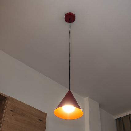 Pakaramā lampa ETNA II ar vadu 1xE27/15W/230V Ø 18,5 cm sarkana