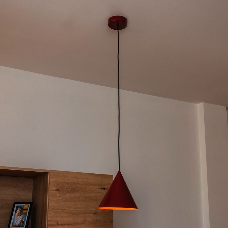 Pakaramā lampa ETNA II ar vadu 1xE27/15W/230V Ø 18,5 cm sarkana