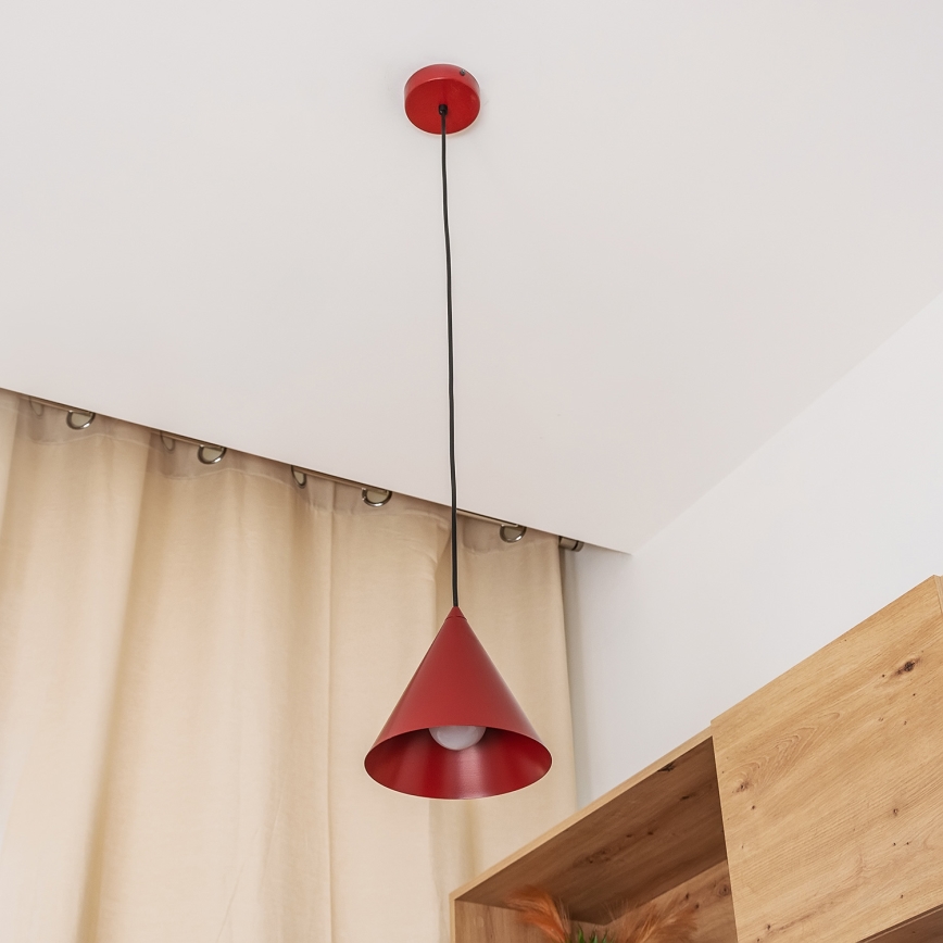 Pakaramā lampa ETNA II ar vadu 1xE27/15W/230V Ø 18,5 cm sarkana