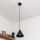 Pakaramā lampa ETNA II uz vada 1xE27/15W/230V Ø 18,5 cm melna