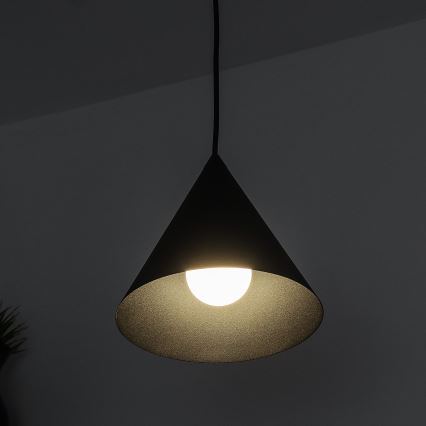 Pakaramā lampa ETNA II uz vada 1xE27/15W/230V Ø 18,5 cm melna