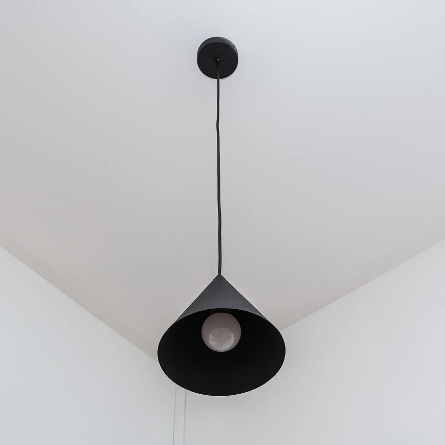 Pakaramā lampa ETNA II uz vada 1xE27/15W/230V Ø 18,5 cm melna