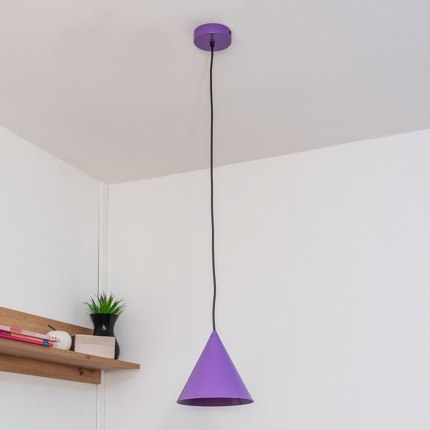 Pakaramā lampa ETNA II uz vada 1xE27/15W/230V Ø 18,5 cm, violeta