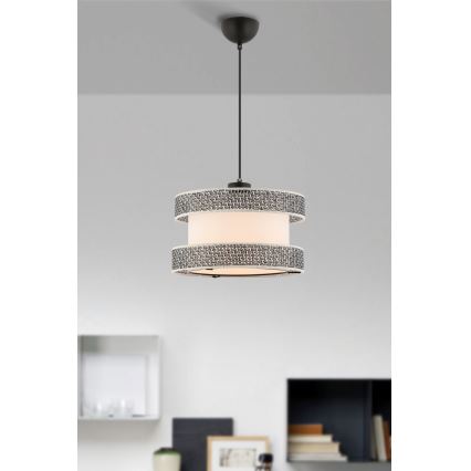Pakaramā lampa HALO uz vada 1xE27/60W/230V krēmkrāsas/pelēka