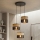Pakaramā lampa KARBON ar kabeli 3xE27/15W/230V melna/brūna